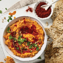 Dip med gulerødder og smørbønner