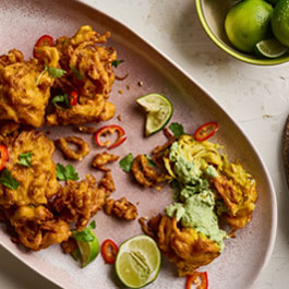 Ινδικά τηγανητά κρεμμύδια (Bhajis)