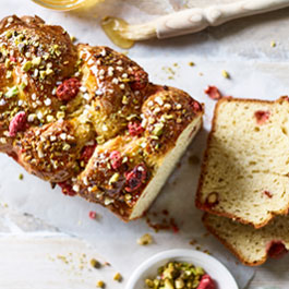 Lyserød praline brioche