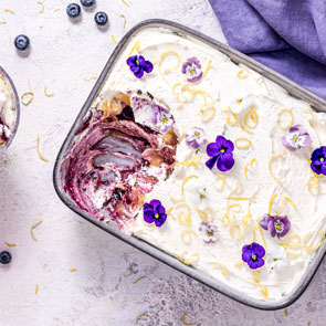 Tiramisu à la myrtille et au citron