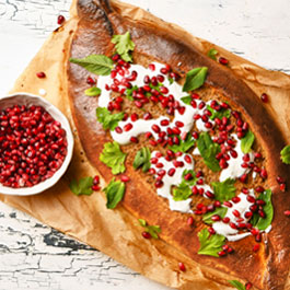 Pide con verdure e agnello