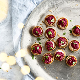 Gluten Free Beetroot and Goats Cheese Cups