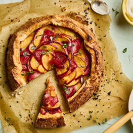 Peach and Strawberry Galette with Fresh Thyme