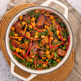 Vegan Chorizo and Potato Hash