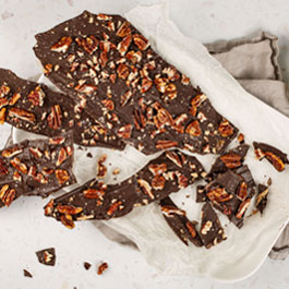 Candied Pecan Chocolate Bark