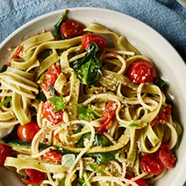 Courgette and Tomato Tagliatelle