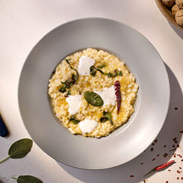 Butternut Squash and Goats Cheese Risotto
