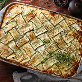 Lattice Topped Courgette Lasagne
