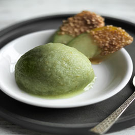 Apple Sorbet with Toffee Apple Slices