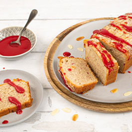 Raspberry Bakewell Loaf Cake