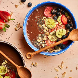 Chocolate and Fruit Smoothie Bowl