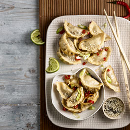 Ñoquis de gyoza veganos