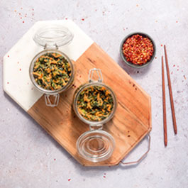 Kimchi de tallos de col rizada