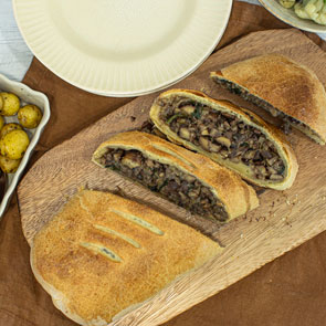 Wellington aux champignons, à la courge et aux châtaignes