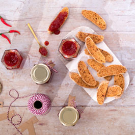 Savoury Biscotti and Sweet Chilli Jam