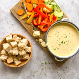 Gluten Free Bread and Cheese Fondue