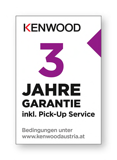 Kenwood - 3 Jahre Garantie - inkl. Pick-Up Service