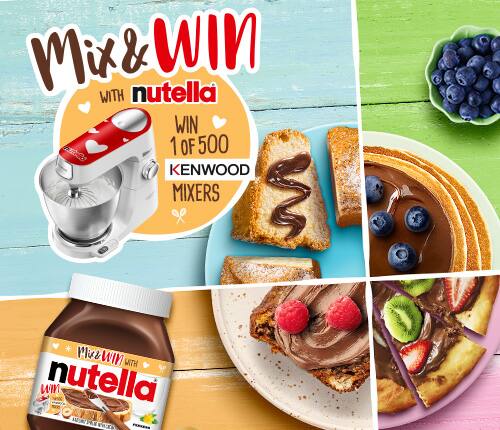 Nutella Mix and Win Promotion Page Tile With Kenwood