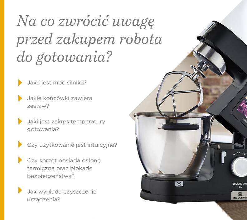 Na co zwrócić uwagę przed zakupem robota do gotowania? - infografika