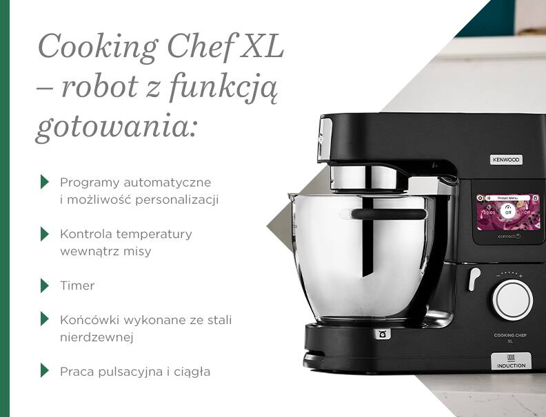 Cooking Chef XL, robot z funkcją gotowania - infografika