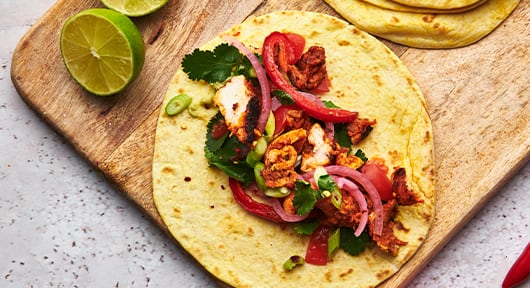 Rozłożone taco z nadzieniem - tytułowa.