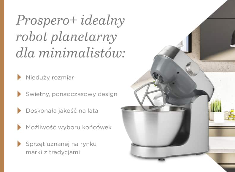 Prospero+ idealny robot planetarny dla minimalistów - infografika