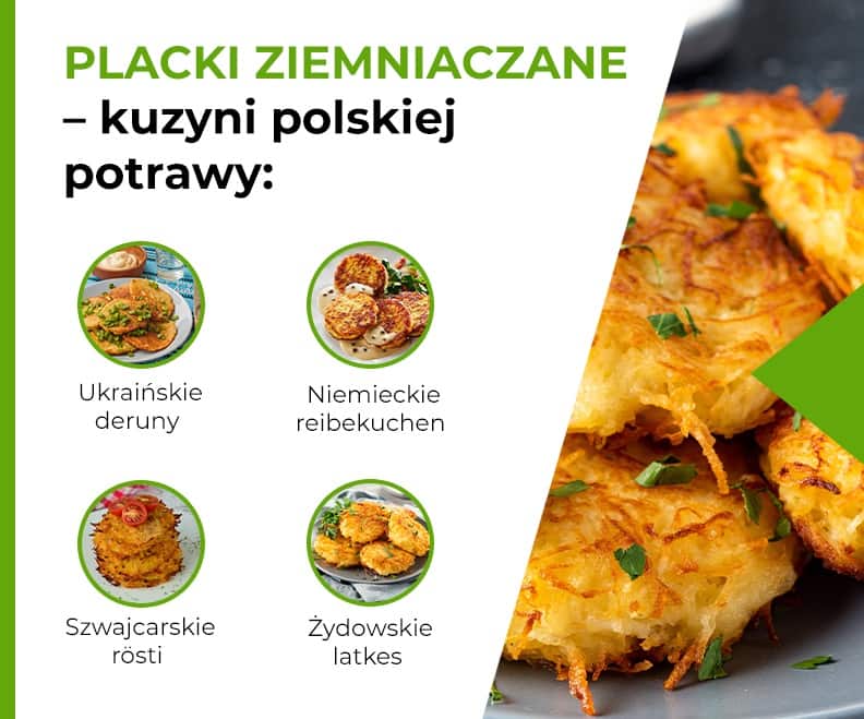 Placki ziemniaczane – kuzyni polskiej potrawy - infografika.