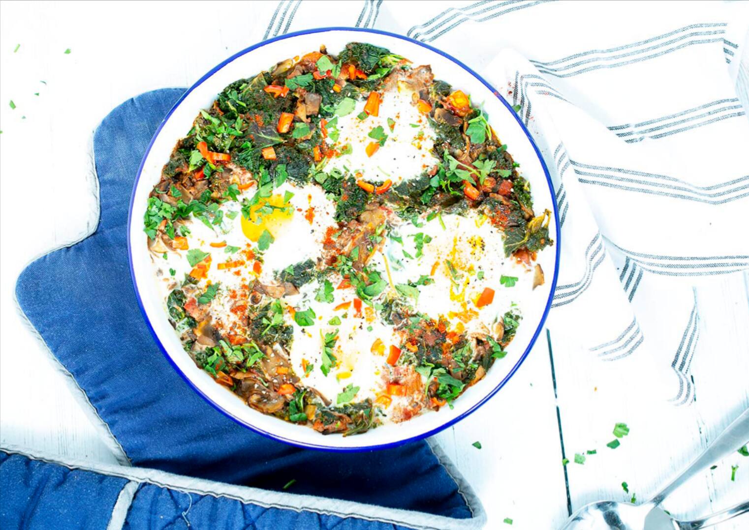 Tomato and Mushroom Baked Eggs | Kenwood UK