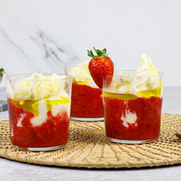 Ricotta Gelato with Strawberries and Olive Oil