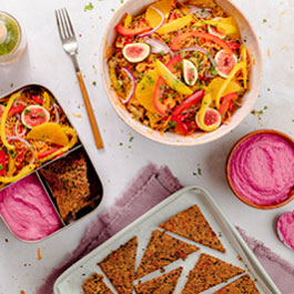 Quinoa Citrus Salad with Seed Crisps